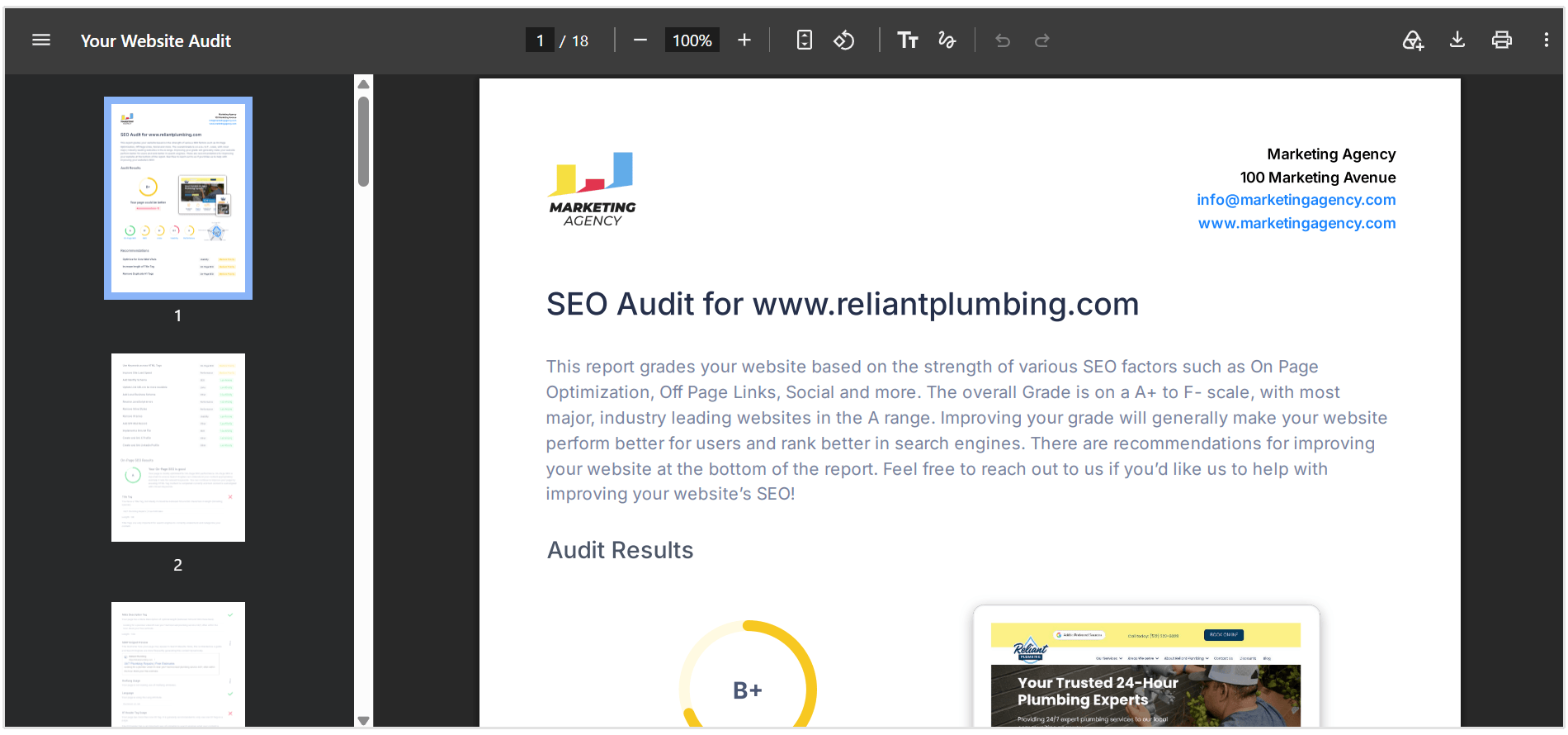SEOptimer SEO Reports